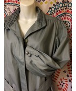Women&#39;s Size 10 Blue London Fog Coat Petite Rutched Collar Lined - £40.05 GBP