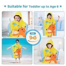 [Fox]Kids Hooded Beach Towel, Bath Towel for Toddler Age 1-6 Years Boy/Girl - £3.19 GBP