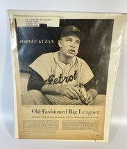 Vintage 1954 Newspaper Pages &quot;Harvey Kuenn&quot; Detroit Tigers Major League Baseball - £6.80 GBP