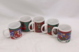 Christmas Mugs Riviera Van Meers Signature Set of 5 - £15.31 GBP