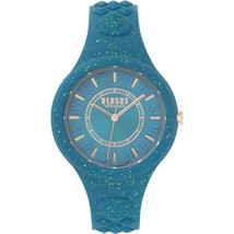Versus VSPOQ1817 Women&#39;s Turquoise Silicone Strap Watches - $95.99