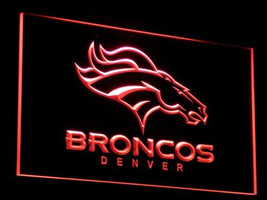 Denver Broncos LED Neon Bar Sign Light NFL Football Man Cave - £20.84 GBP+