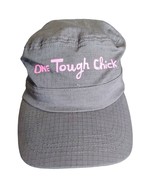 One Tough Chick Hat Adjustable Gray With Pink Lettering - $6.92