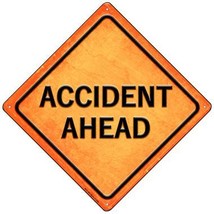 Accident Ahead Novelty Mini Metal Crossing Sign MCX-582 - £13.30 GBP