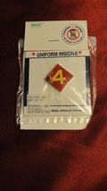 NEW QTY OF 2 BEST EMBLEM &amp; INSIGNIA USMC 4TH MARINE DIVISION PIN SI 1257 - $15.83