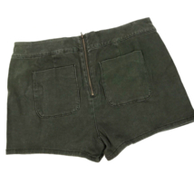 Mossimo Supply Co Short Shorts Size 15 Khaki Green High Waist front pocket - £10.11 GBP