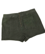 Mossimo Supply Co Short Shorts Size 15 Khaki Green High Waist front pocket - £10.11 GBP