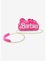 OFFICAL Mattel Barbie Hot PInk Logo Fuzzy Mini Crossbody Bag - £43.07 GBP