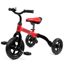 3 In 1 Toddler Tricycles For 2-5 Years Old Boys And Girls With Detachable Pedal  - £95.34 GBP