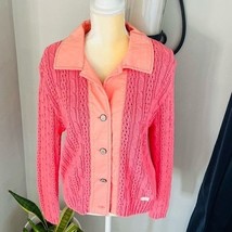 Blue Willi&#39;s Vintage Button Up Knitted Cardigan Sweater, Size Medium, Pi... - $129.00