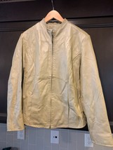 Coldwater Creek Women&#39;s Leather Jacket Tan Size Medium - £37.80 GBP