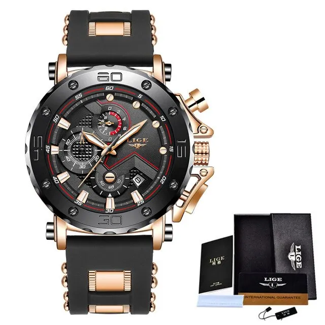 Luxury Men Watches Original Case Large Dial Watch Men Business Wristwatch Sports - £72.95 GBP