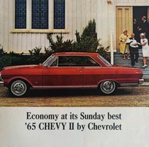 1964 Chevrolet 65 Chevy 2 Nova SS Cherry Red Advertisement Automobilia D... - $24.99