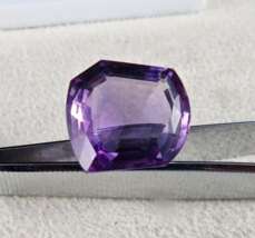 Top Natural Amethyst Fancy Cut 24.85 Ct Purple Clean Gemstone For Pendant Ring - £118.07 GBP
