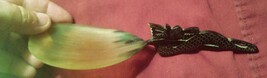 Old Vintage Hand Carved Buffalo Horn Chinese Asian Rice Serving Spoon La... - $319.34 MXN