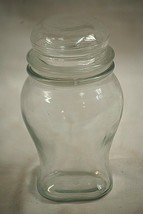 Clear Glass Covered Candy Nut Dish Jar w Stopper Unknown Maker Marked 13... - £14.19 GBP