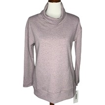 RBX Active Cowl Neck Pullover Tunic Top Sz Small Light Purple Quilted Activewear - £23.67 GBP