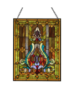 24.75&quot;H Zhuri Red Fleur De Lis Window Panel - $237.55