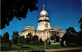Illinois State Capitol Springfield IL Postcard PC80 - £3.93 GBP