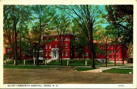 Elliot Community Hospital Keene New Hampshire NH UNP WB Postcard B8 - £2.08 GBP