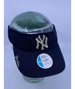 Vintage New Era Huxley New York Yankees Visor Hat Blue Gold Stitched Gol... - £19.45 GBP