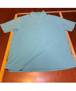 TOMMY BAHAMA GOLF POLO SHIRT MENS XL BLUE STRIPED - $13.43 CAD
