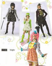 Misses Clown Skeleton Steampunk St Patricks Halloween Costumes Sew Pattern 14-20 - £11.15 GBP