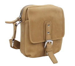 Vagarant Traveler 8.5 in. Cowhide Leather Shoulder Waist Bag LS24.BRN - $79.00