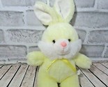  Lemonwood Asia plush yellow white bunny rabbit pink nose toe threads - $19.79