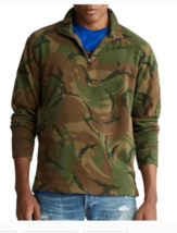 Polo Ralph Lauren Men&#39;s Camouflage Green 1/4-Zip Estate-Rib Sweater XL  NWT - £57.98 GBP