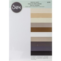 Sizzix Surfacez-Making Essential Cardstock Sheets 60PK (10 Colours Neutrals), Mu - $34.99