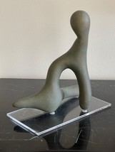 Alva Studios Signed Mid Century Bronze Finish Ceramic Abstract Art Sculp... - $345.51