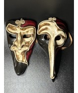 Handmade Venetian Plague Doctor &amp; Commedia Masks by Bertolini Simone, Italy - $214.47 CAD