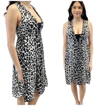 A.L.C. Womens S 100% Silk Dress Leopard Animal Print Cutout Back USA Made - £31.34 GBP