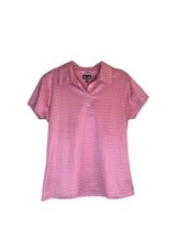 Adidas Polo Shirt Womens Medium Pink Polyester Golf Tennis Ladies Clima Cool Top - £13.82 GBP