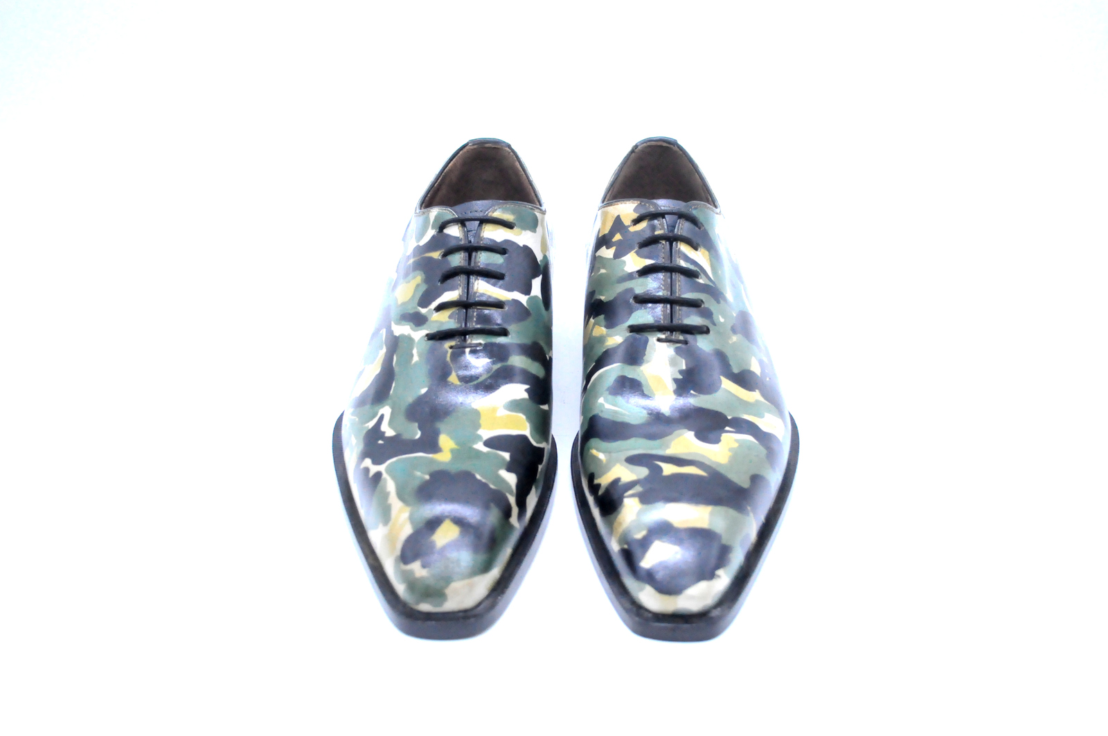 Handmade Men's Best Camouflage Leather Dress Formal Custom Made Oxfords Shoes
