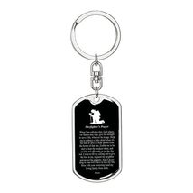 Firefighter&#39;s Prayer Swivel Keychain Dog Tag Stainless Steel or 18k Gold - £51.71 GBP