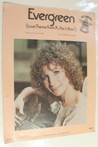 Evergreen Vintage Sheet Music 1977 Star Is Born Barbara Streisand Tan - $4.94