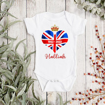 PLATINUM JUBILEE Personalised Baby Vest - Platinum Jubilee Sleepsuit Bab... - $10.82