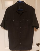 5.11 Tactical Series Black Snap Button Up Short Sleeve Shirt Size Medium Pockets - £12.40 GBP