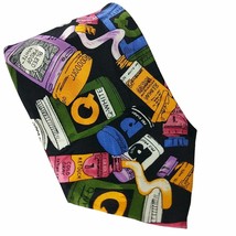 Nicole Miller White Out Correction Fluid Office Supplies Novelty Silk Necktie - £20.57 GBP