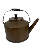 Antique Large Copper Kettle Vintage Farmhouse Country Patina Primitive S... - $124.41 CAD