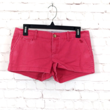 Abercrombie Fitch Shorts Womens 2 Red Corduroy Low Rise Perfect Stretch Y2K - £19.74 GBP