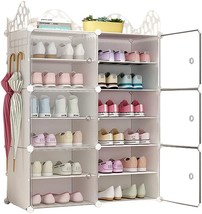 C.G Life 6-Tiers Stackable 24-30 Pairs Freestanding Shoe Storage Cabinets With - £41.55 GBP