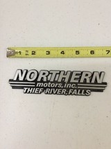 NORTHERN MOTORS THEIF RIVER FALLS Vintage Car Dealer Plastic Emblem Badg... - $29.99