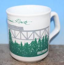 BC Rail Canada I Rode The Scenic Route Train Coffee Mug Cup White Green ... - $28.94