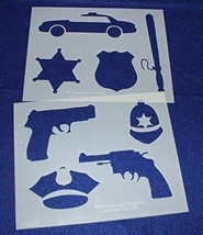 Police Department Stencils -Mylar 2 Pieces of 14 Mil 8&quot; X 10&quot;- Painting ... - $26.16