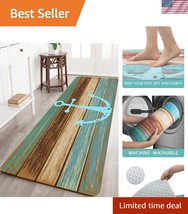 Elegant Nautical Anchor Bath Rug - Non-Slip Memory Foam 24 Inch x 71 Inch - $134.99
