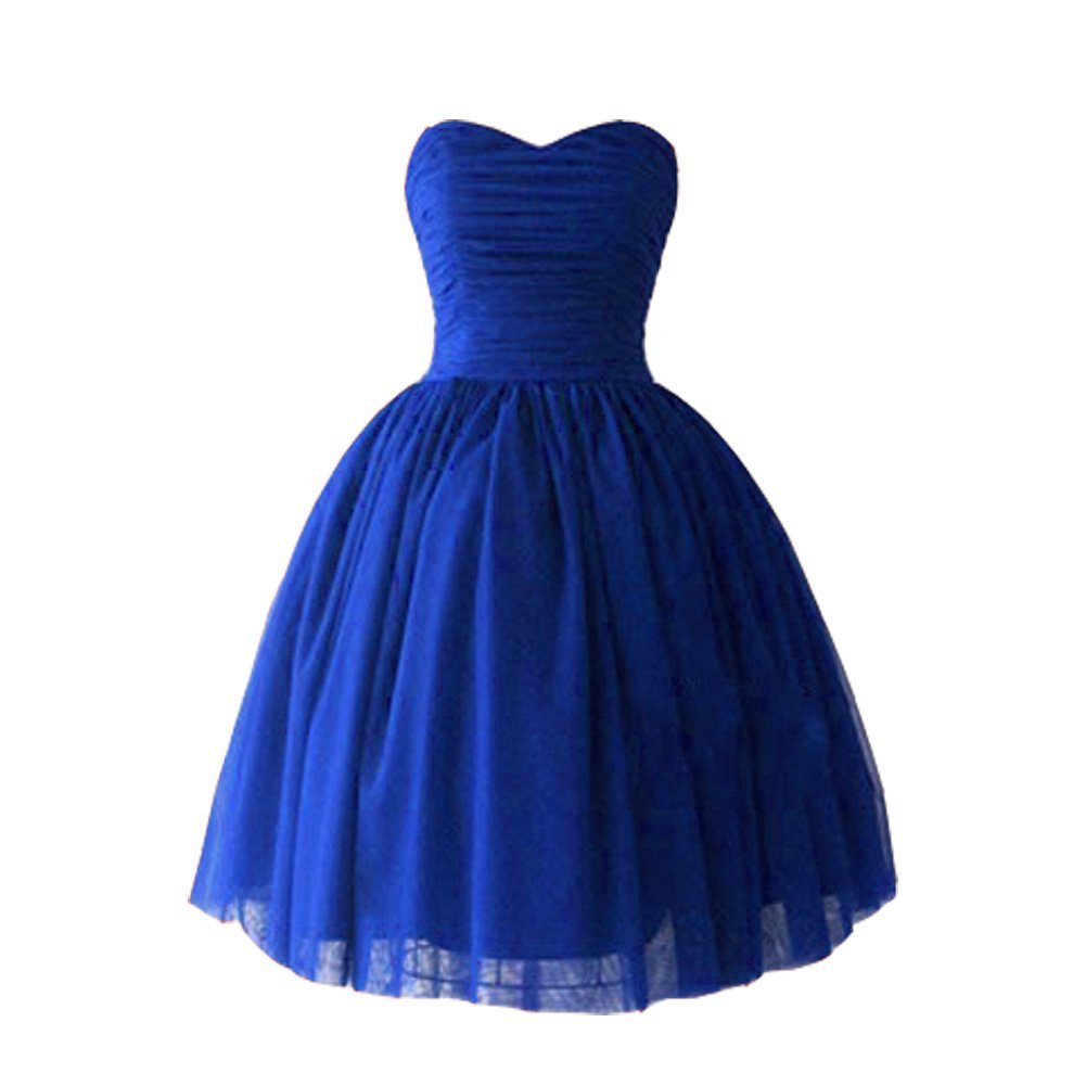 Kivary Tulle Sweetheart Ball Gown Corset Short Bow Prom Homecoming Cocktail Dres