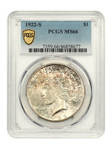 1922-S $1 PCGS MS66 - $14,640.94